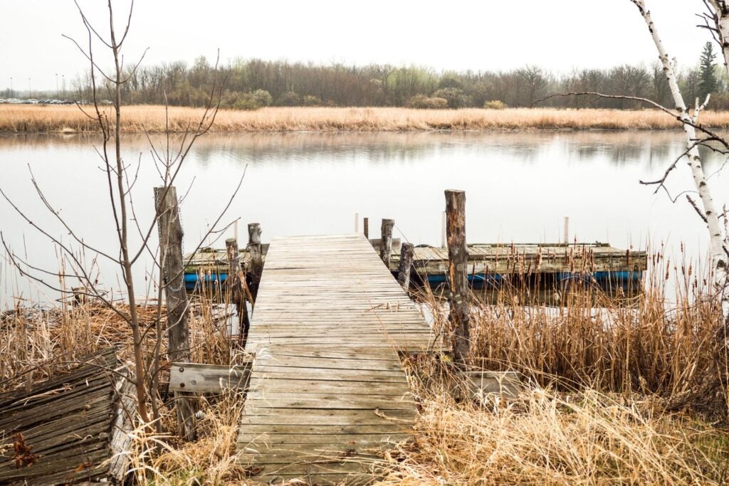 Outdoor view of Warroad River.