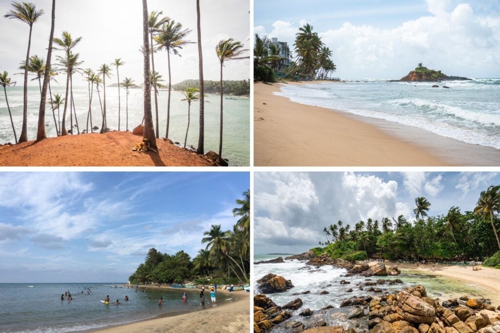 Arugam Bay beaches in Sri Lanka.