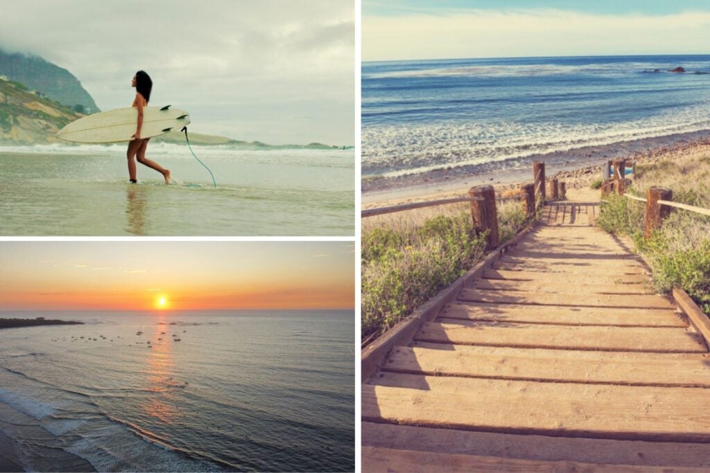 Beaches of Costa Rica and a girl with a surfboard