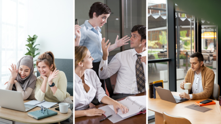 Digital nomads working in a coliving space in Montreal.