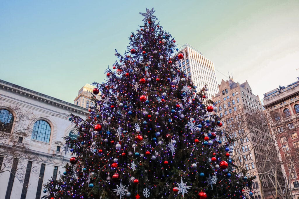 Bryant Park Winter Village Christmas Tree