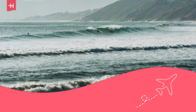People practising surfing in Chile
