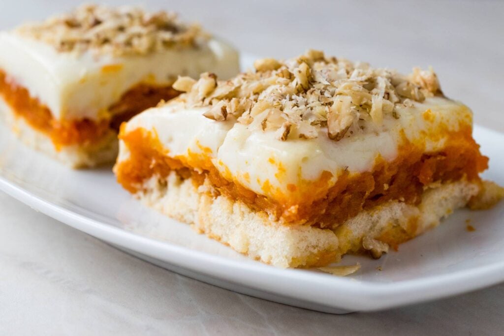 traditional egyptian muhallebi with shredded coconut on top