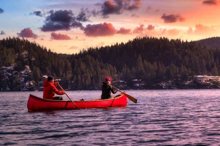 Kayaking on the waters of Deep Cove