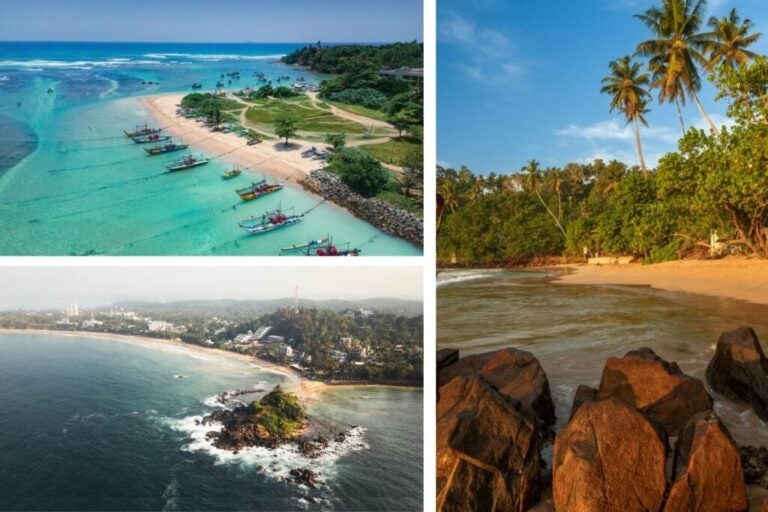 Mirissa beaches in Sri Lanka.