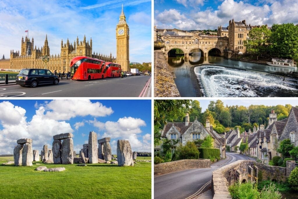 Places in England, London, Pulteney Bridge, Cotswolds and Stonehenge