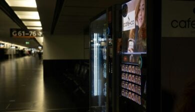 Vending machines at an airport