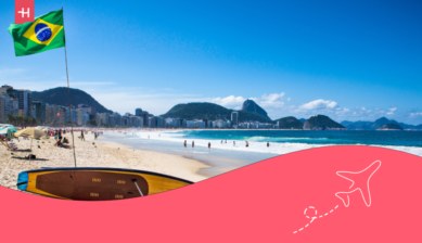 Surfboard with the Brazilian flag.