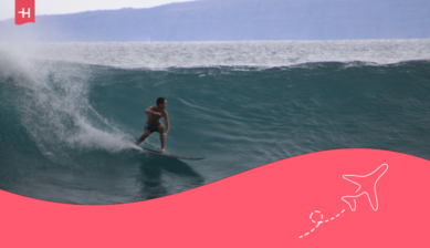 Man surfing in Punta Cana.