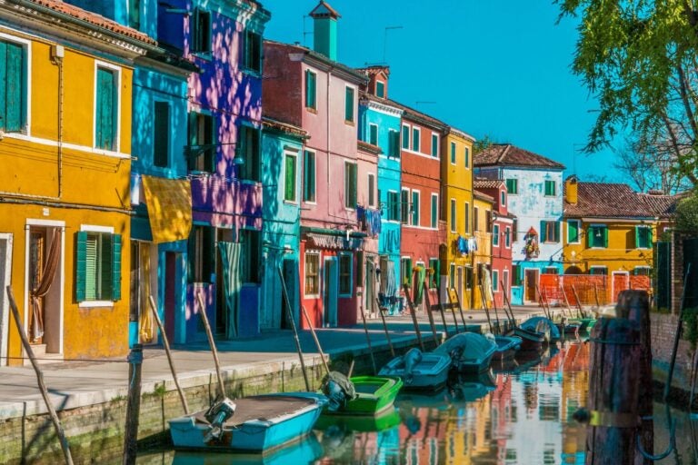 Colorfully painted houses of Burano