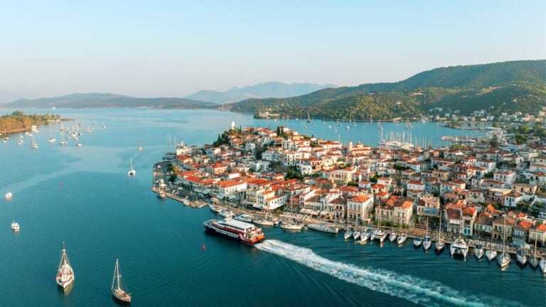 Local Greek island ferries.