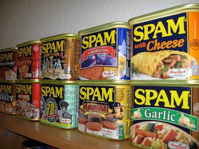 Collection of SPAM cans.