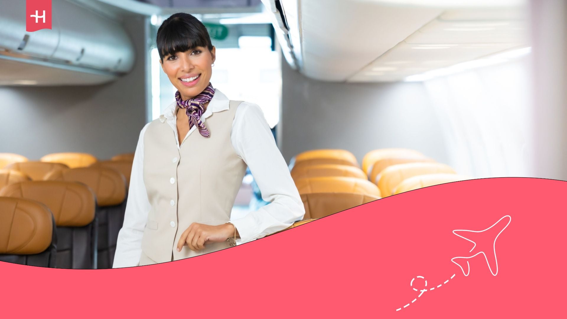 A flight attendant training at the best flight attendant school in the world