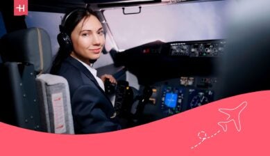 female pilot in the cockpit - best flight schools