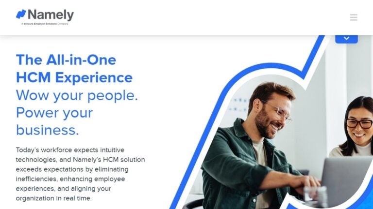 Namely HR Software homepage