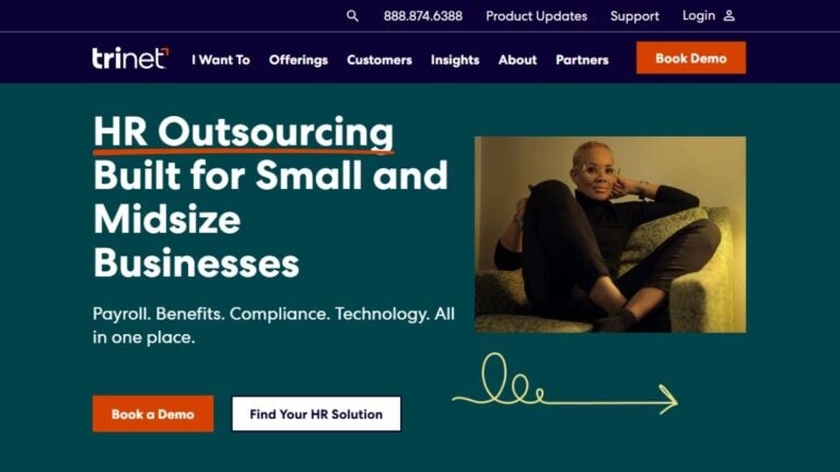 Trinet Zenefits HR Software homepage