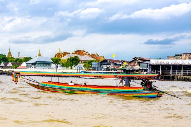 Ride on a long tail speed boat on the Chao Phraya river.