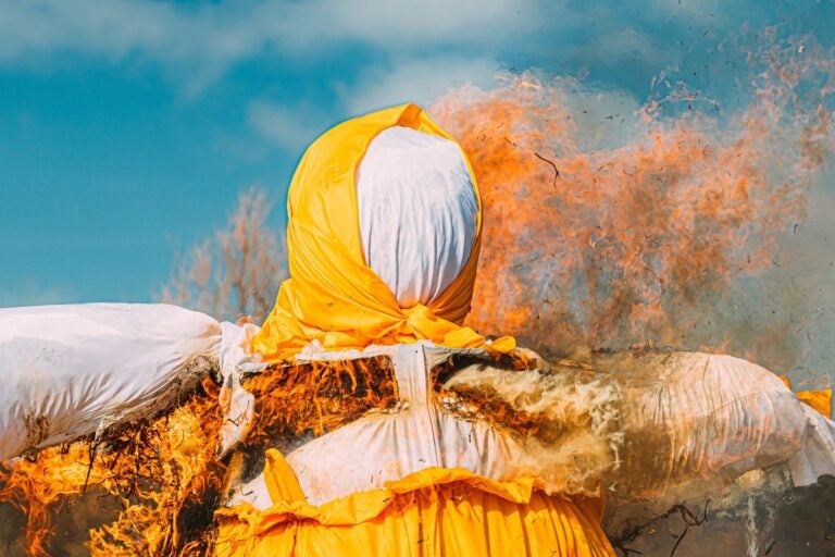 Burning Judas effigies