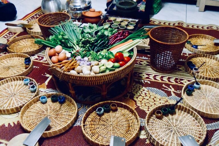 Thai food cooking class.