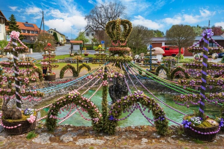 Easter fountain in Germany.