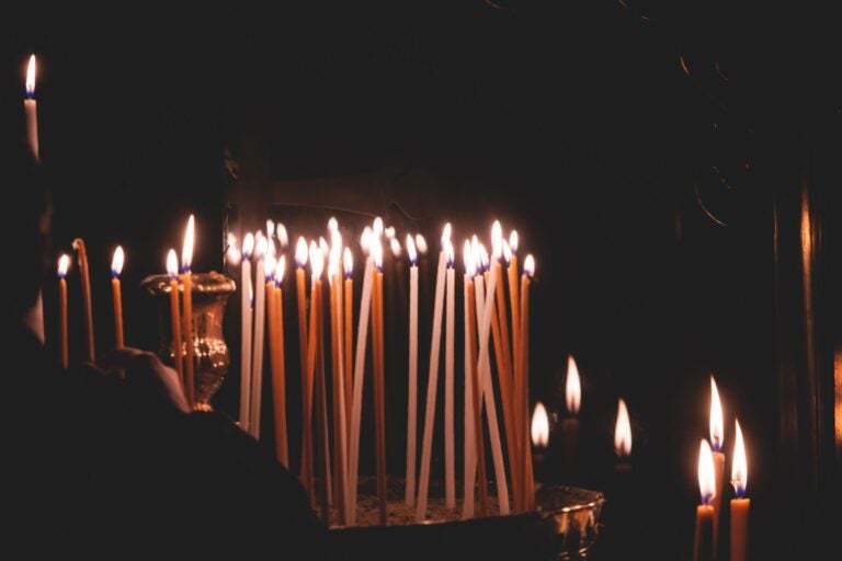 Greek Orthodox Christian Easter ceremony