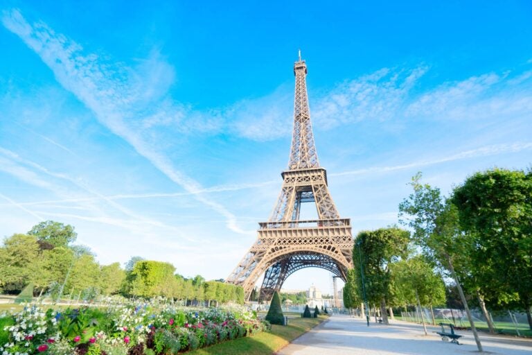 Eiffel Tower on a sunny day in Paris