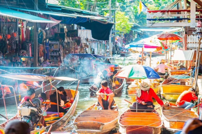 Floating market near Bangkok.