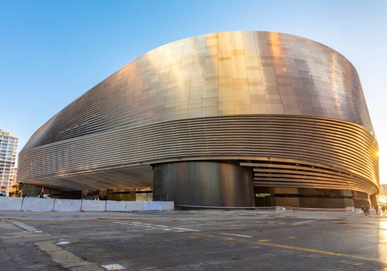 santiago bernabeu stadium seem from the outside