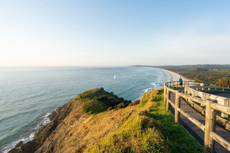 Coastal view of Byron Bay. 