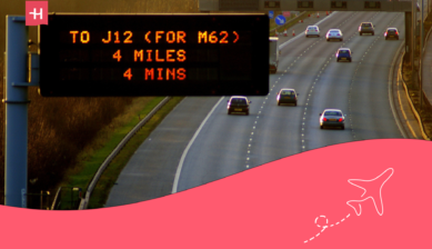 Driving a rented car on the motorway in the UK