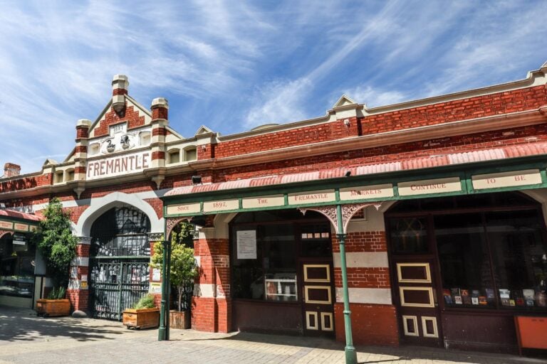 Facade of the Fremantle Markets building.