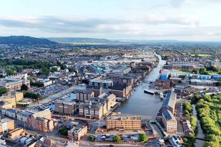 Aerial view of Gloucester.