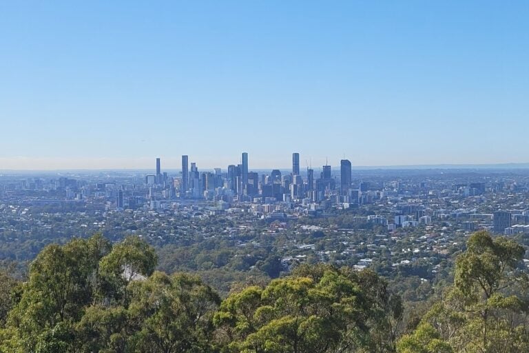 Morning Panorama from Mount Coot-tha Lookout.
