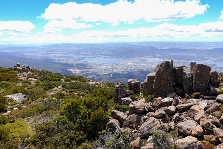 View of the surrounding of Mount Wellington