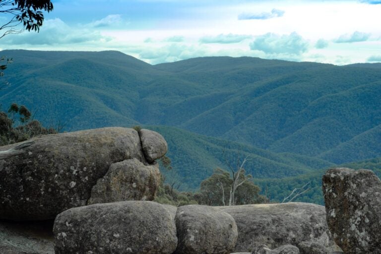 View at Square rock in Namadgi national park.