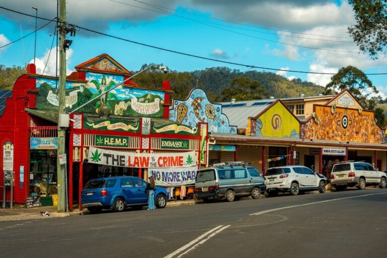 colourful streets of Nimbin