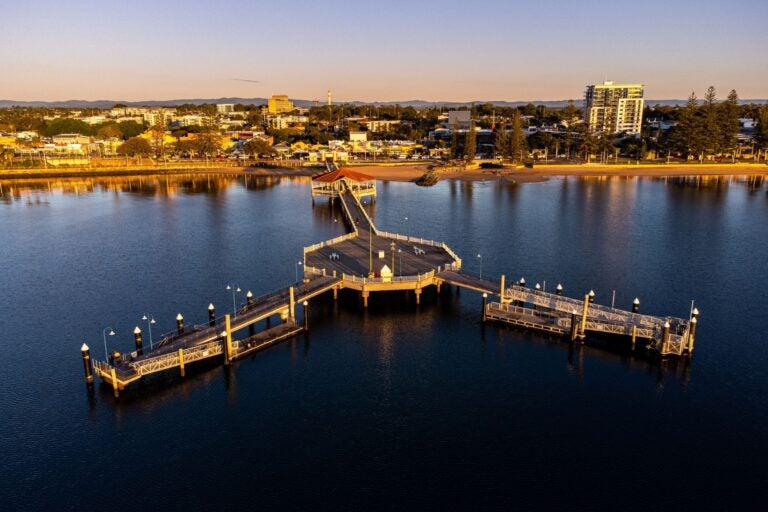 The Redcliffe Pier in early morning light.
