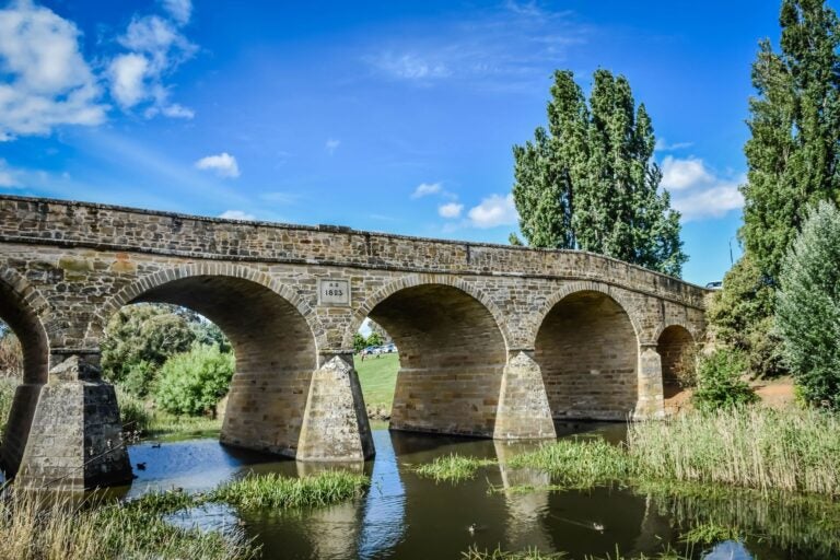 The sandstone arched Richmond Bridge.