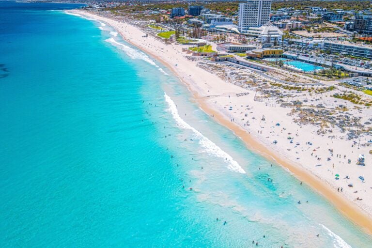Aerial view of Scarborough beach