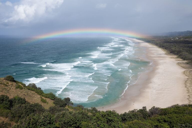 Rainbow over Tallow beach