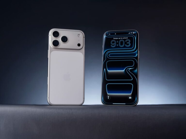 Apple iPhone 17 Pro Max smartphone representing the flagship model used to compare the iPhone 17e with the rest of the iPhone 17 lineup