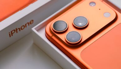 New Apple iPhone 17 Pro smartphone inside an open box representing the release of the iPhone 17 series including the iPhone 17e