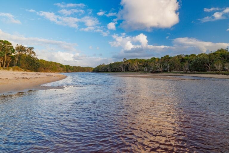 Scenic views of Welsby Lagoon on Bribie Island.