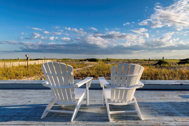 Beach chair on Cape Cod beach