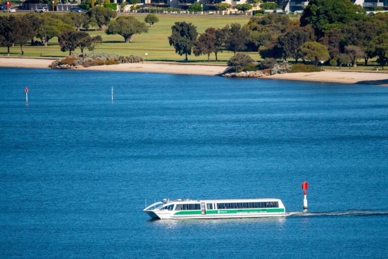 Transperth ferry between Elizabeth Quay and South Perth