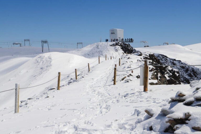Snow-capped peaks and glaciers in Les Deux Alpes in the French Alps, the region set to host the 2030 Winter Olympics