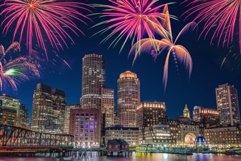 July 4th fireworks in Boston.