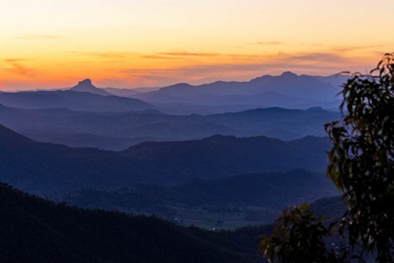 Sunrise view in Scenic Rim region.