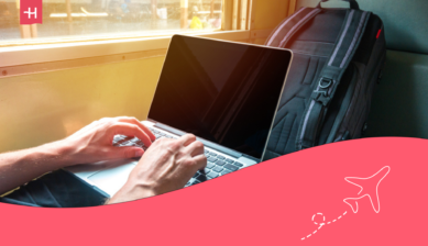 writing a cover letter on laptop