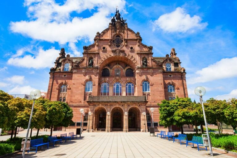 The front view of Staatstheater Nuremberg. 